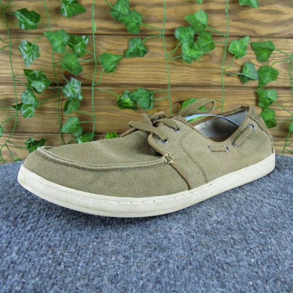 Toms Men's  Boat Shoe‎ Beige Fabric Size 10 Medium  Used 2025 - Picture 1 of 6
